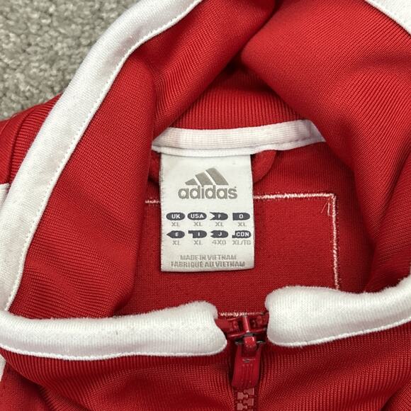 FC Bayern Munchen Track Jacket Mens Extra Large Red Adidas Vintage Y2K - Picture 5 of 6